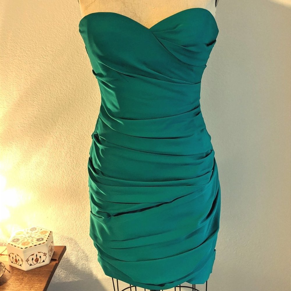 BCBG Wrap Cocktail Dress, Kelly Green